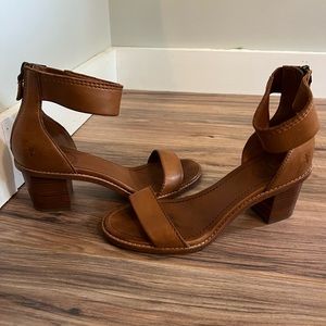 Frye Heels Brown Leather Size 8.5